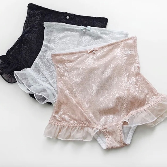 Pink Lace Panties. High waist pin up Panties. - Picture 4 of 7
